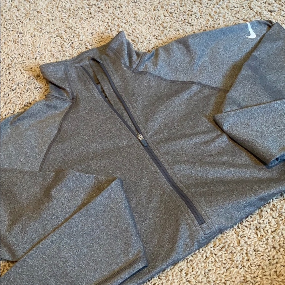 Gray Nike Pro Dri-Fit Half Zip